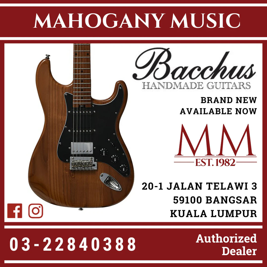 Bacchus BSH-ASH25 WRS/M-NA Global Series Roasted Maple Electric Guitar, Natural
