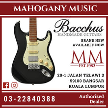 Bacchus BST-2-RSM/M-BLK Universe Series Roasted Maple Electric Guitar, Black