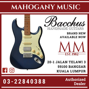 Bacchus BST-2-RSM/M-DLPB Universe Series Roasted Maple Electric Guitar, Deep Lake Placid Blue