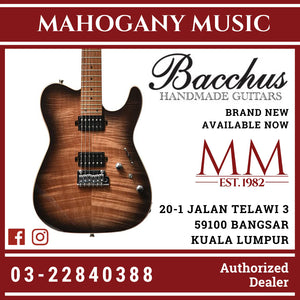 Bacchus TAC24 FMH-RSM/M-N-BK-B Universe Series Roasted Maple Electric Guitar, Natural Black Burst