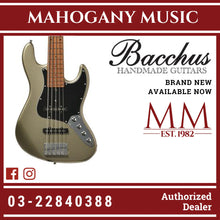 Bacchus WJB5-1DX-AC-RSM/M-MDG Universe Series Roasted Maple 5-String Electric Bass, Misty Dawn Gold