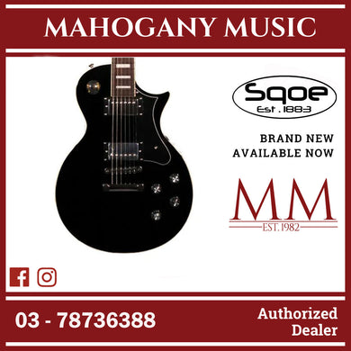 SQOE SELP110 Les Paul Body HH Electric Guitar Rosewood Fretboard (SELP-110/SELP110 / LP ) Black