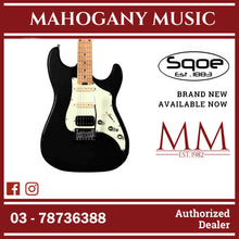 SQOE SEST800 HSS Roasted Maple Series Electric Guitar ( SEST / SEST-800 / ST 800 ) Black