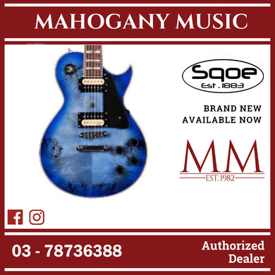 SQOE SELP500 Les Paul HH Electric Guitar with Rosewood Fretboard Blue Sunburst