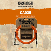 Orange Crush 10ft Instrument Cable Angled to Straight