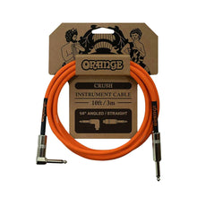 Orange Crush 10ft Instrument Cable Angled to Straight