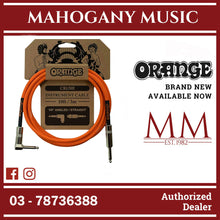 Orange Crush 10ft Instrument Cable Angled to Straight