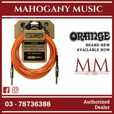 Orange Crush 20ft Instrument Cable Straight to Straight