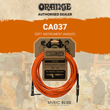Orange Crush 20ft Instrument Cable Angled to Straight