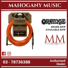 Orange Crush 20ft Instrument Cable Angled to Straight
