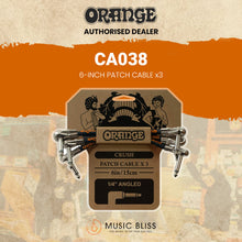 Orange Crush 6" Patch Cable for Effects Pedal - 3 pack