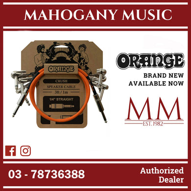 Orange Crush 3ft Speaker Cable for Guitar Cabinets