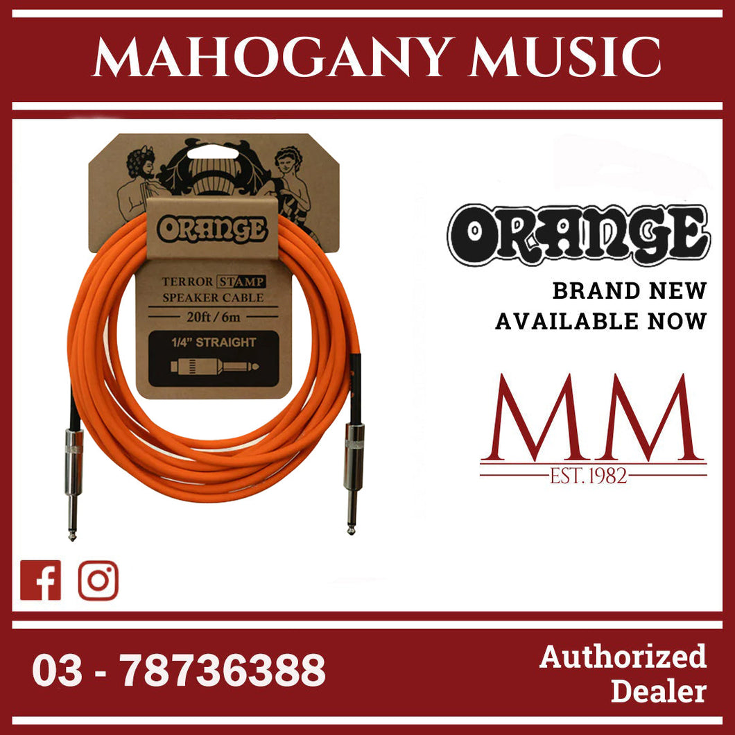 Orange Terror Stamp 1/4 inch - 1/4 Inch Speaker Cable - 20 Foot