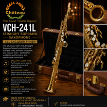 Chateau Straight Soprano Saxophone VCH-241L -All Lacquer Finish