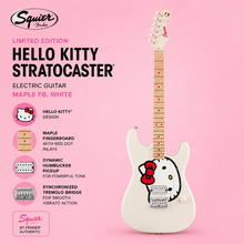 Squier by Fender Limited Edition Hello Kitty Stratocaster Electric Guitar, Maple FB, White