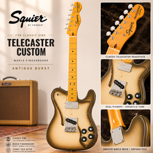 Squier FSR Classic Vibe 70s Telecaster Custom Electric Guitar, Maple FB, Antigua Burst