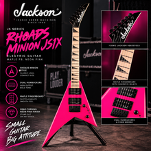 Jackson JS Series Rhoads Minion JS1X Electric Guitar, Maple FB, Neon Pink