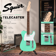 Squier Debut Series Telecaster Electric Guitar, Laurel FB, Sea Foam Green