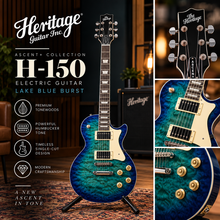 Heritage Ascent+ Collection H-150 Electric Guitar, Lake Blue Burst