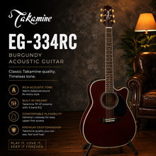Takamine EG-334RC Burgundy Acoustic Guitar