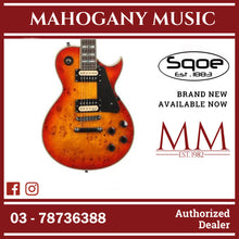 SQOE SELP500 Les Paul HH Electric Guitar with Rosewood Fretboard Cherry Sunburst