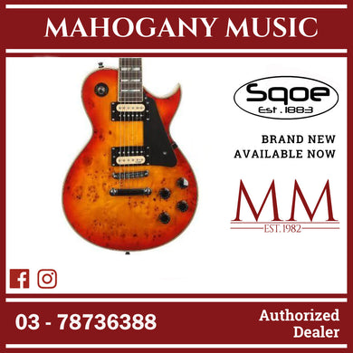 SQOE SELP500 Les Paul HH Electric Guitar with Rosewood Fretboard Cherry Sunburst