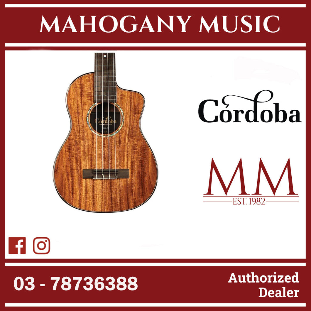Cordoba 35T-CE Tenor Ukulele - Acacia Top, Acacia Back & Sides, with LR Baggs Pickup & Cordoba tenor polyfoam case