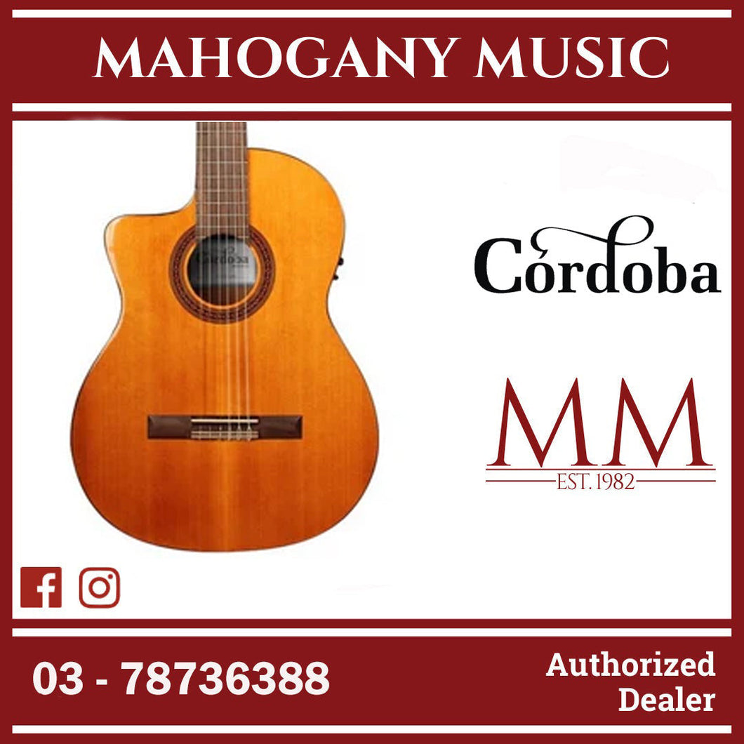 Cordoba C5 CD Lefty Guitar Pack - Solid Canadian Cedar Top, Mahogany Wood Back & Sides, Classical Guitar For Beginners to Intermediate Players
