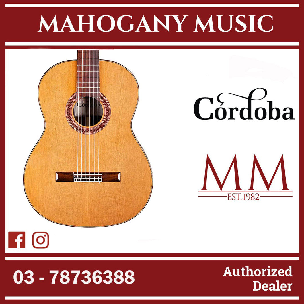 Cordoba C7 CD Guitar Pack - Solid Canadian Cedar Top, Rosewood Back & Sides, Best Classical Guitar For Intermediate Players