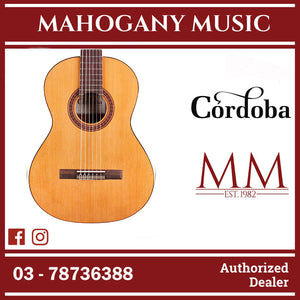 Cordoba Cadete 3/4 size - Solid Canadian Cedar Top, Mahogany Back & Sides, Beginners Classical Guitar, Best For Traveling