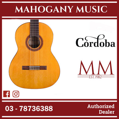 Cordoba Dolce 7/8 - Solid Canadian Cedar Top, Mahogany Back & Sides, Smallsized & Lightweight Classical Guitar, Best for Traveling