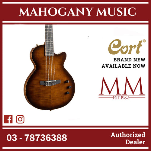 Cort Sunset Nylectric DLX Classical-Electro Guitar (Deluxe Tobacco Sunburst)