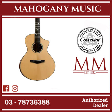 Covenant Guitar 750C Full Solid 41 inch Acoustic Guitar, including Hard Case and Accessories