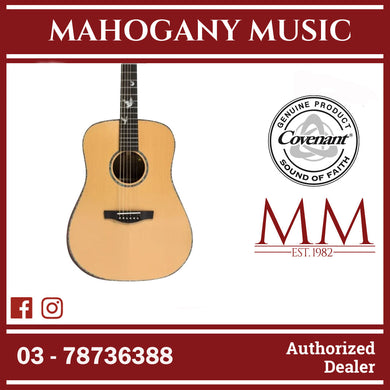 Covenant Guitar 750D Full Solid 41 inch Acoustic Guitar, including Hard Case and Accessories