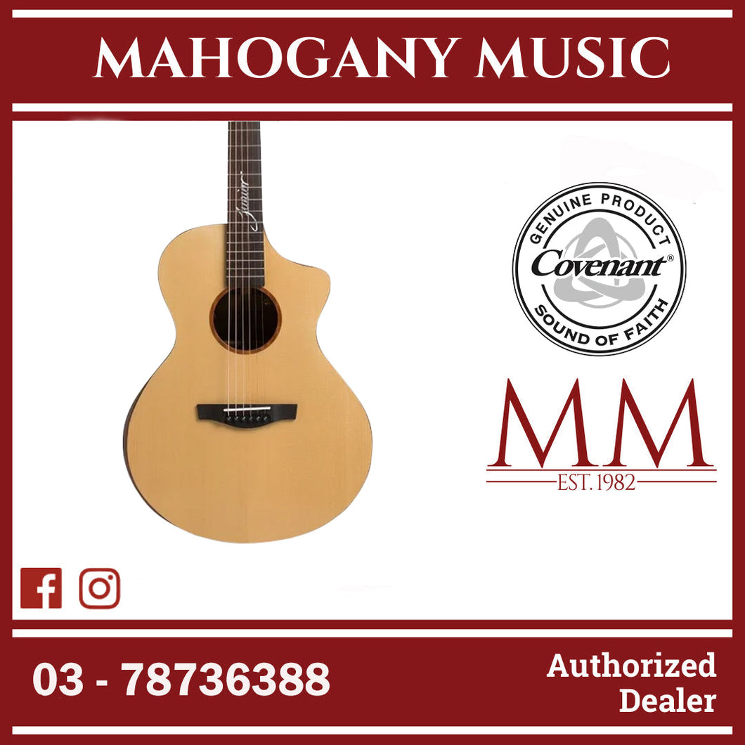 Covenant Guitar Junior J 36 inch Solid Top Acoustic Guitar including Soft Case and Accessories