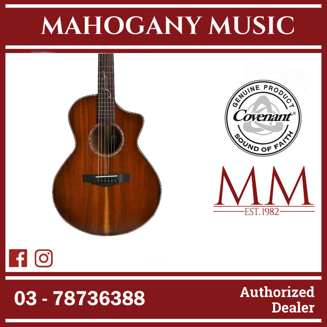 Covenant Guitar Junior KOA-E 36 inch 3/4 Acoustic Guitar with M2P Dual Channel Pick Up (Build in Speaker)
