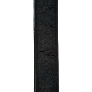 D'Addario 50B01 Nylon Woven Guitar Strap, Black Satin