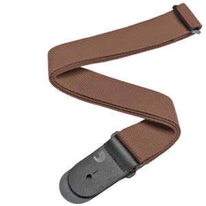 D’Addario 50CT04 Cotton Guitar Strap, Brown
