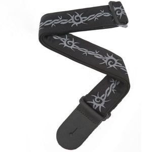 D'Addario 50F04 Nylon Woven Guitar Strap, Barbed Wire