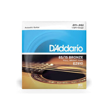 D’Addario EZ910 85/15 Bronze Acoustic Guitar Strings, Light, 11-52 Gauge