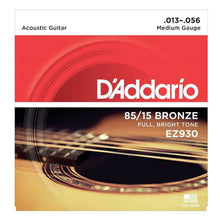 D’Addario EZ930 85/15 Bronze Acoustic Guitar Strings, Medium, 13-56 Gauge