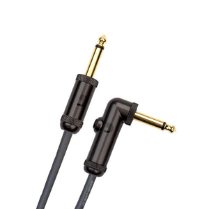 D'Addario PW-AGRA-20 Circuit Breaker Instrument Cable, Straight to Right-Angle with Momentary Switch, 20 ft.