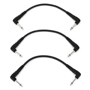 D'Addario PW-CGTP-305 Classic Series Patch Cable, Right-Angle to Right-Angle, 0.5 ft., 3-Pack