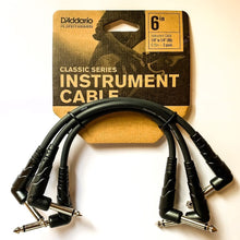 D'Addario PW-CGTP-305 Classic Series Patch Cable, Right-Angle to Right-Angle, 0.5 ft., 3-Pack