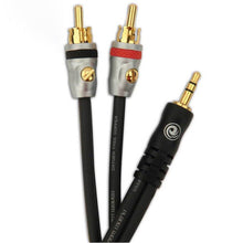 D’Addario PW-MP-05 Custom Series Audio Cable, Dual RCA to Male 1/8″ TRS Stereo, 5 ft.