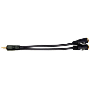 D’Addario PW-P047ZZ 1/8″ Male Stereo to Dual 1/8″ Female Stereo Adaptor