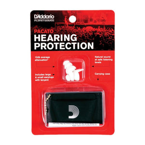D’Addario PWPEP1 Pacato Full Frequency Ear Plugs, Reusable, Pair, White