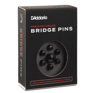 D'Addario PWPS1 Wood Bridge Pins, Ebony