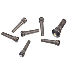 D'Addario PWPS2 Wood Bridge Pins, Ebony/Abalone
