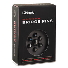 D'Addario PWPS2 Wood Bridge Pins, Ebony/Abalone